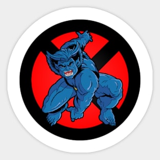 Blue Furry Guy Sticker